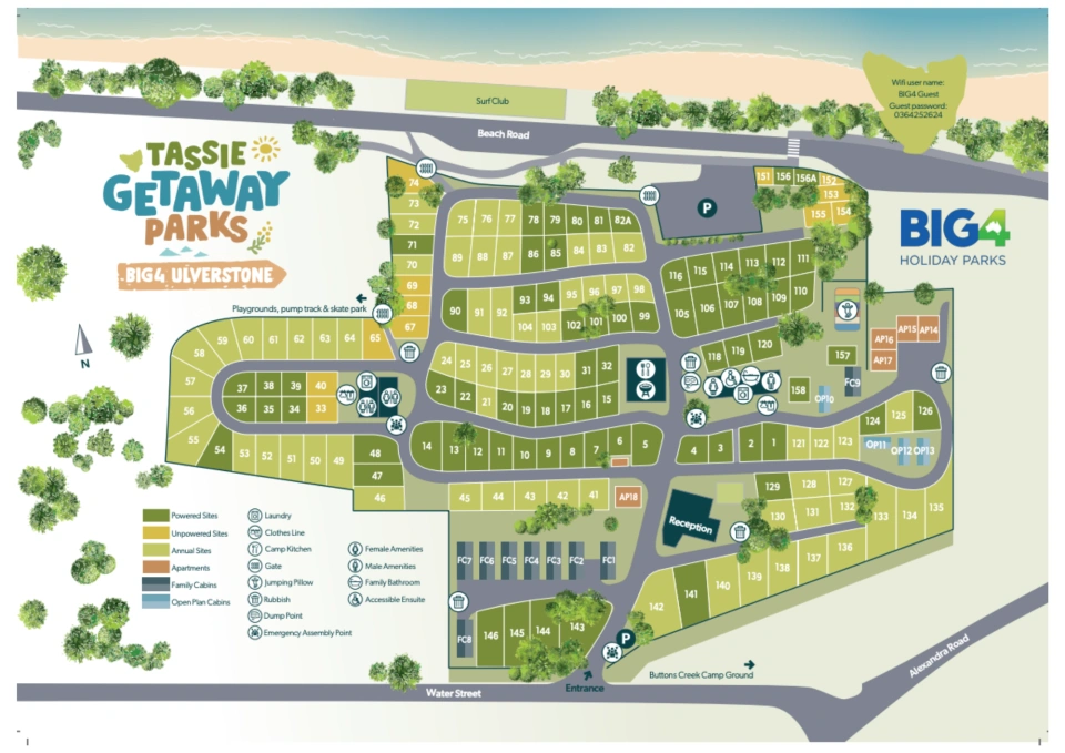 Ulverstone BIG4 Map